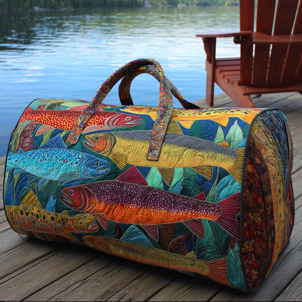 Gesteppte Reisetasche – Wilder Fluss