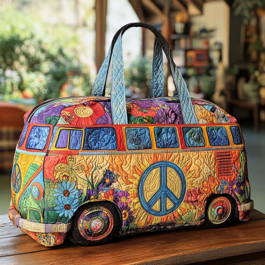 Gesteppte Reisetasche – Vintage-Straße