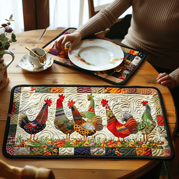 Gesteppte Tischsets – mit Huhn NCU0VT02
