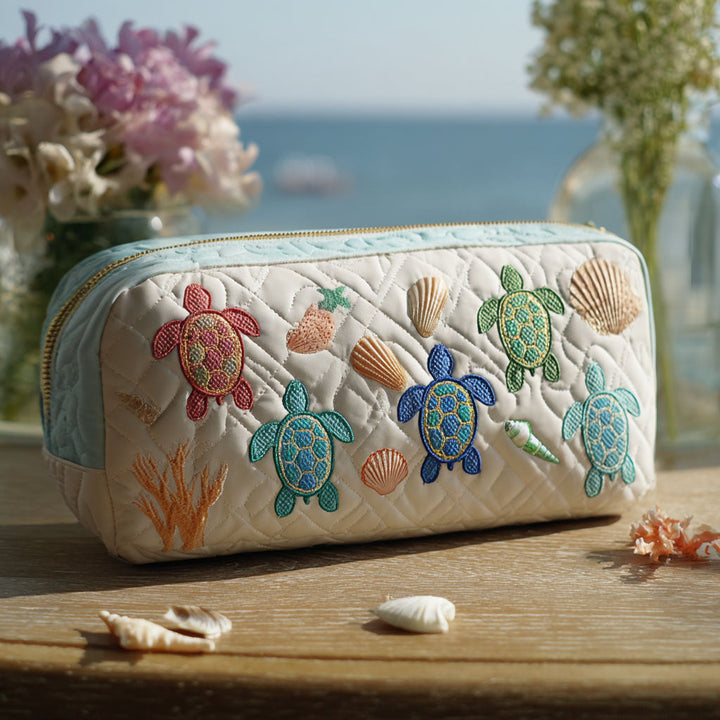 Gesteppte Kosmetiktasche mit Meeresinspiration NCU0PT9269