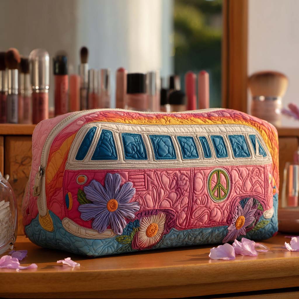 Gesteppte Kosmetiktasche mit friedlicher Reise NCU0PT9435