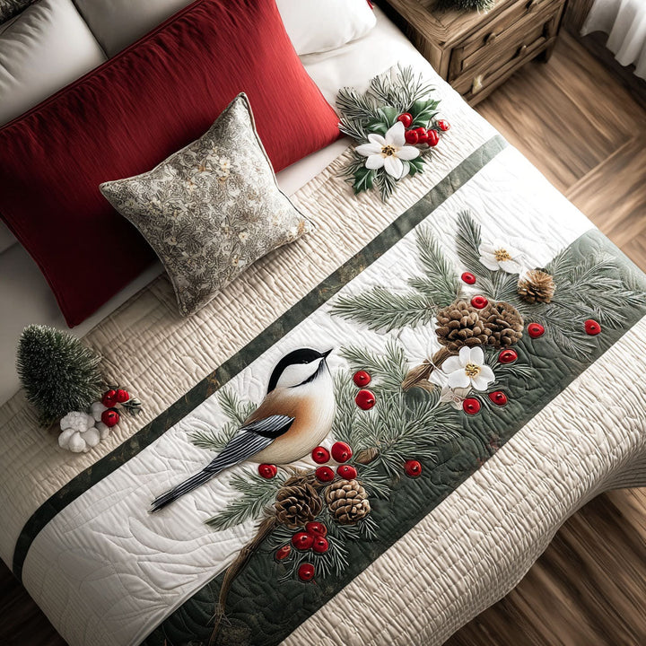 Gesteppter Bettläufer – Snowy Pine Perch NCU0PT9098