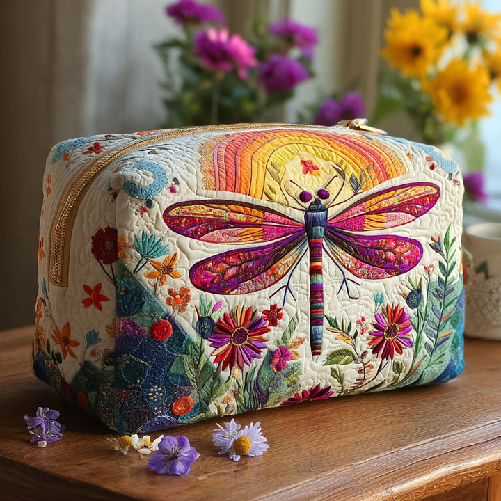 Gesteppte Kosmetiktasche mit zartem Flug NCU0PT9342