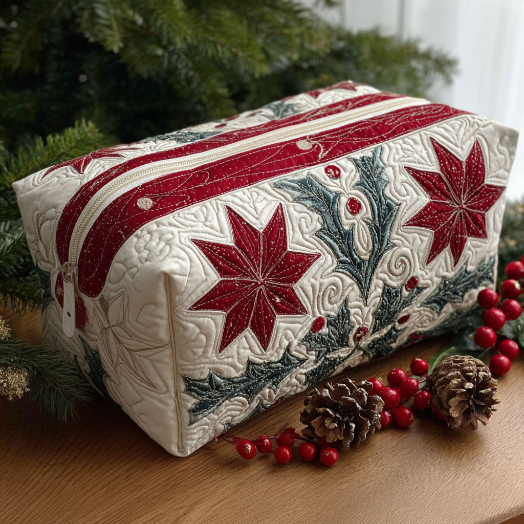 Gesteppte Kosmetiktasche mit Sternenblättern NCU0PT9276