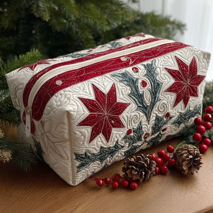 Gesteppte Kosmetiktasche mit Sternenblättern NCU0PT9276