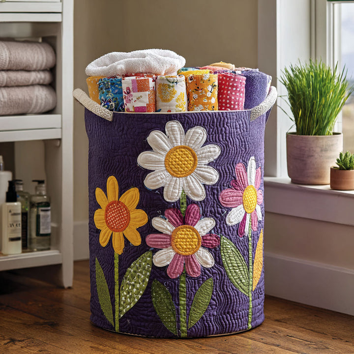 Gesteppter Wäschekorb – mit Blumenmuster NCU0QN006