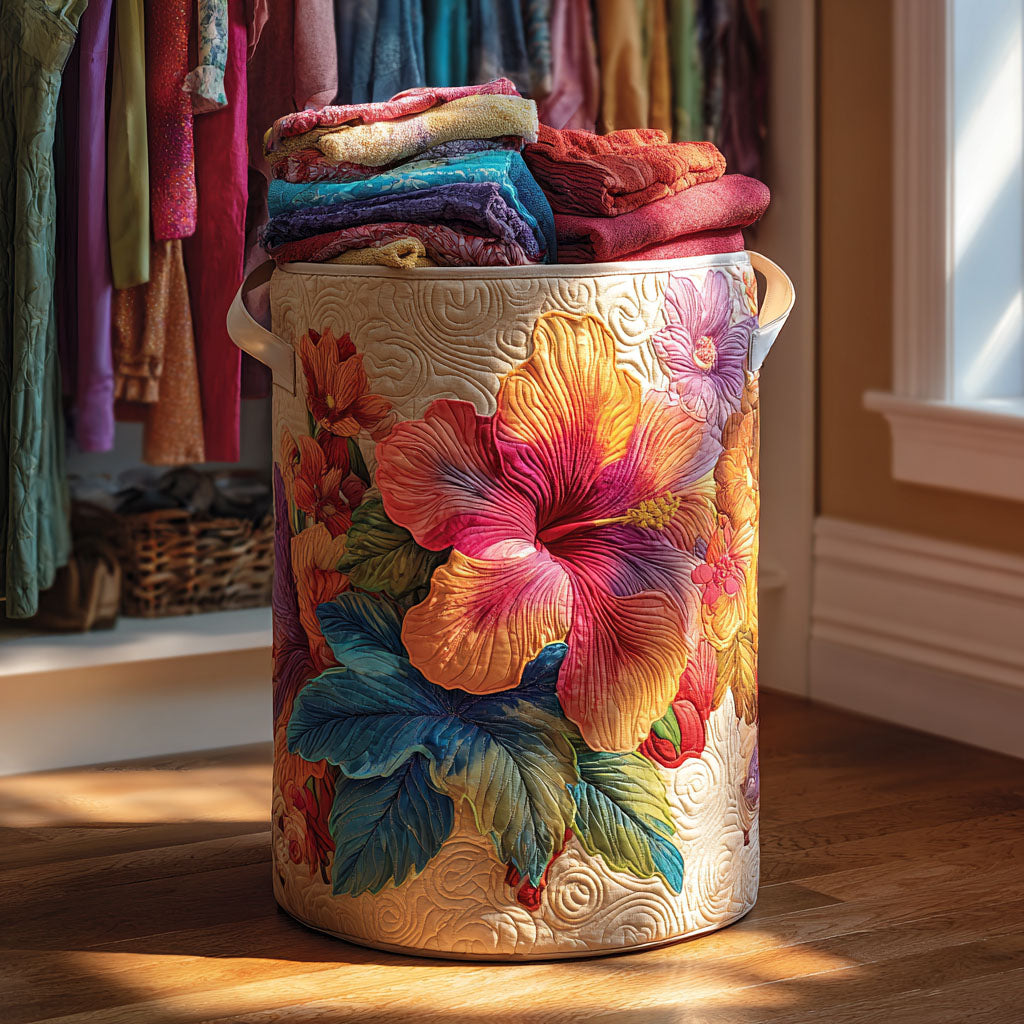 Gesteppter Wäschekorb – mit Blumendesign NCU0NTV039