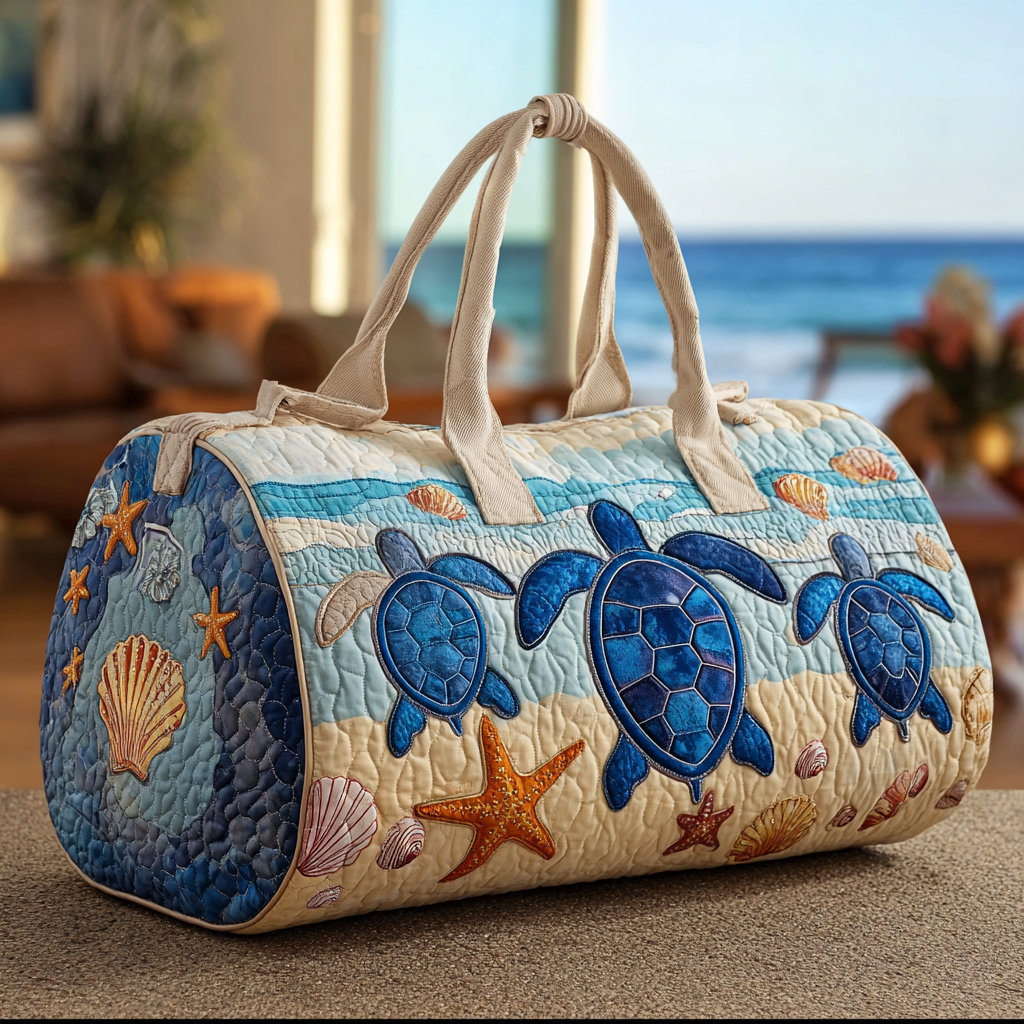 Gesteppte Reisetasche – Meeresschildkröte