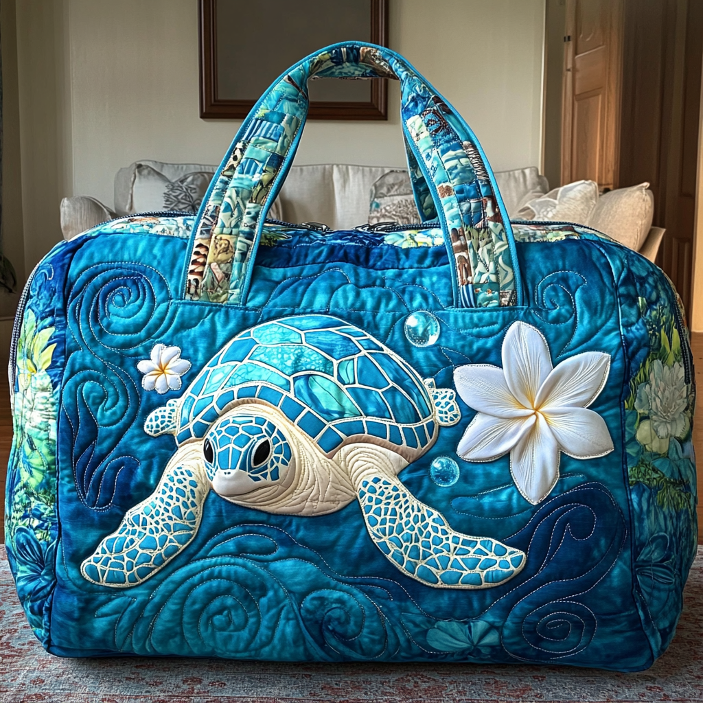 Gesteppte Reisetasche – Meeresschildkröte III