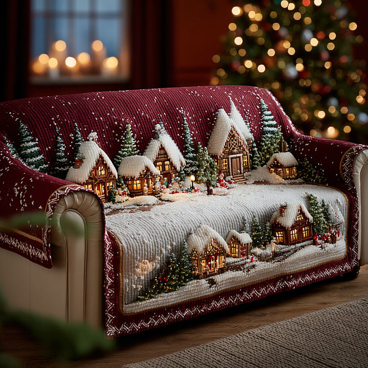 Gesteppter Sofabezug – mit Weihnachtsdorf NCU0HH1319