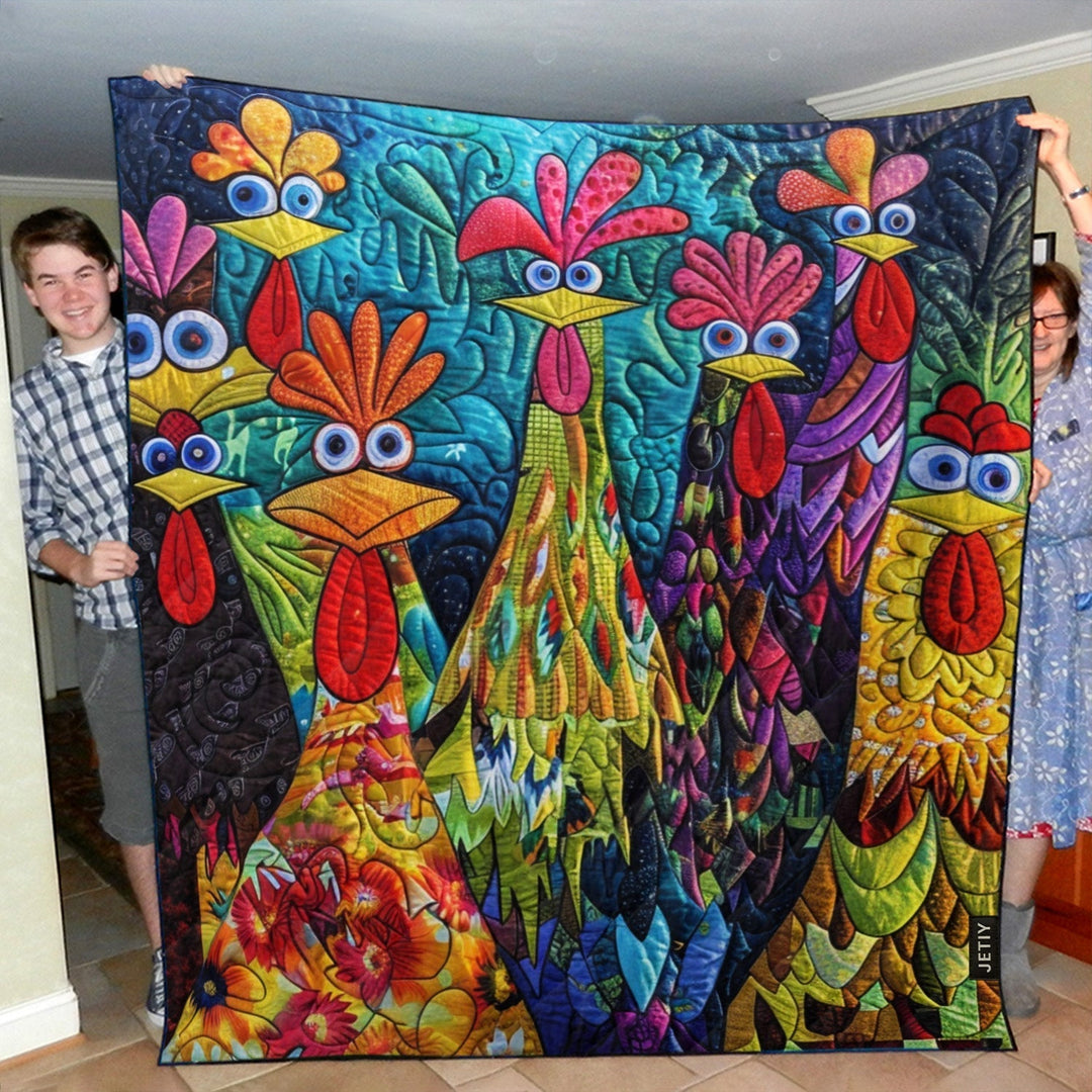 Gesteppte Decke – mit Fantasie-Hühnern NCU0PT040