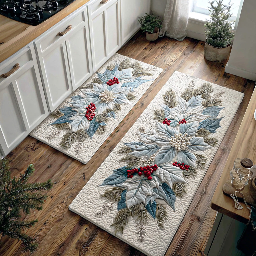Rutschfester Küchenteppich – Charm Poinsettia Winter NCU0TD1728