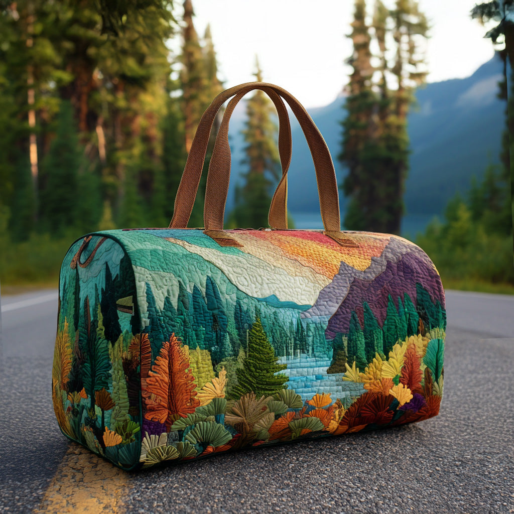 Gesteppte Reisetasche – Leuchtender Wald