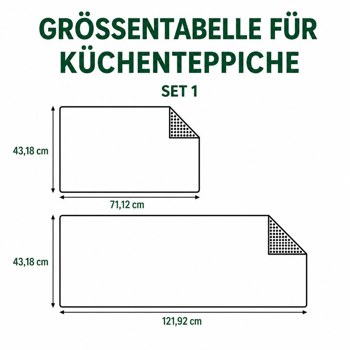 Rutschfester Küchenteppich – sanfter Flut NCU0TD1442
