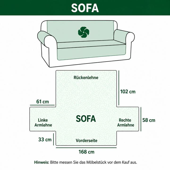 Gesteppter Sofabezug – mit Mitternachtswald NCU0PT9726