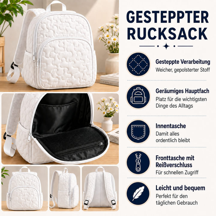 Geblümter Boho-Stepprucksack
