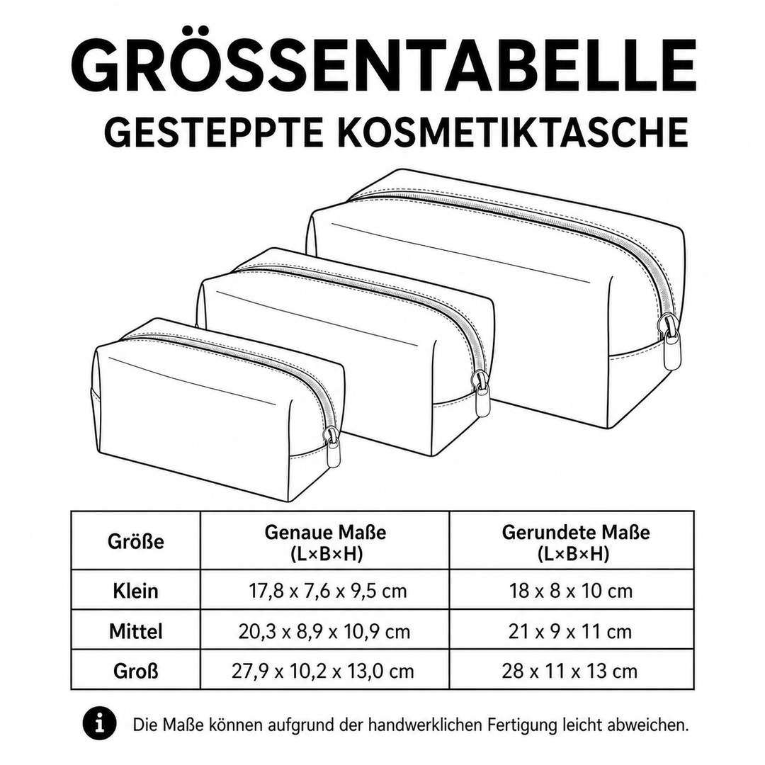 Gesteppte Kosmetiktasche mit hellblauer Libelle NCU0PT9339