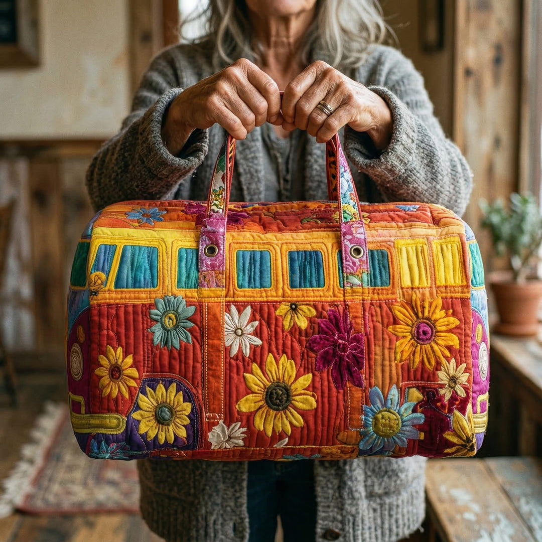 Gesteppte Reisetasche – Hippiebus
