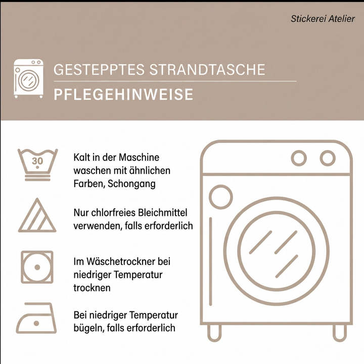 Handgemachte Strandtasche | Dackel