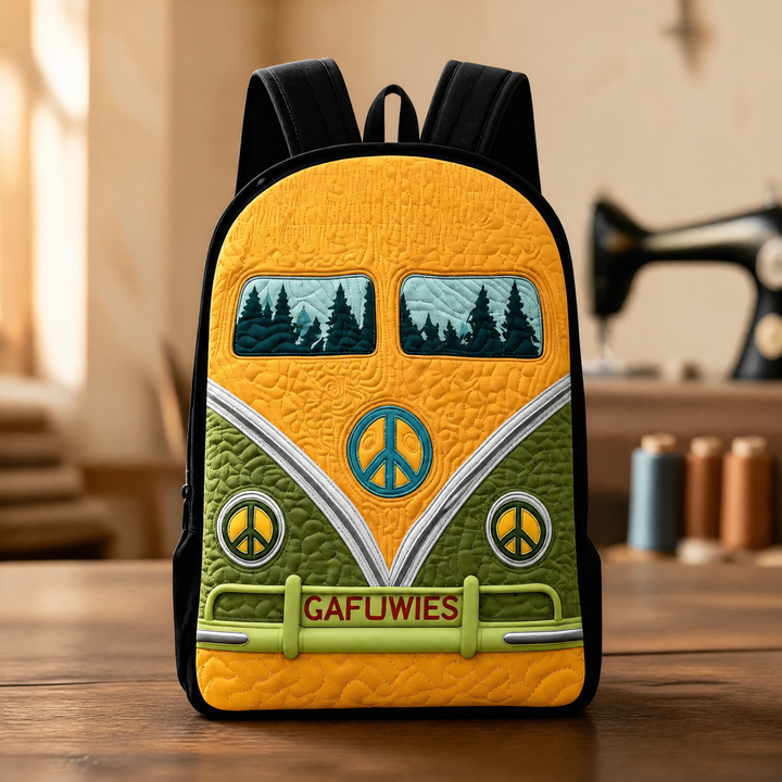 Gesteppter Rucksack mit Piqué-Muster und schwarzen Schultergurten