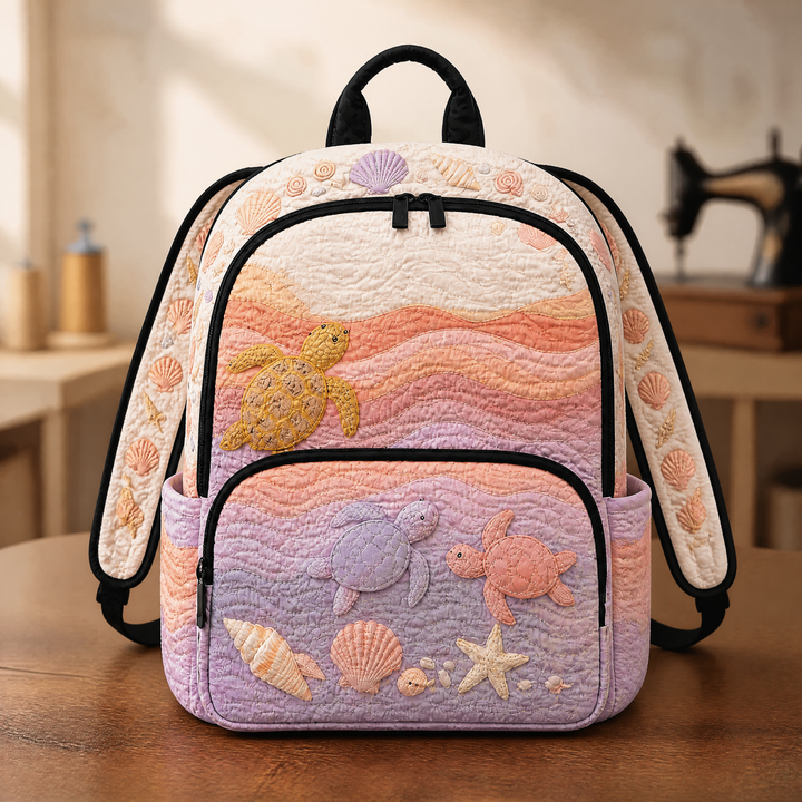 Gesteppter Rucksack mit Meeresschildkröte