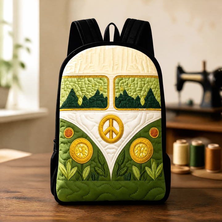 Van Life Stepprucksack mit schwarzen Schultergurten